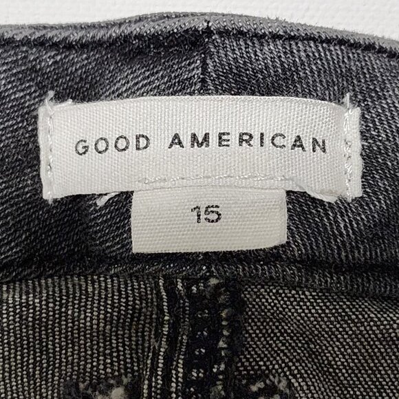 Good American Gray Wash Good Petite Straight Leg Jeans - Picture 8 of 9